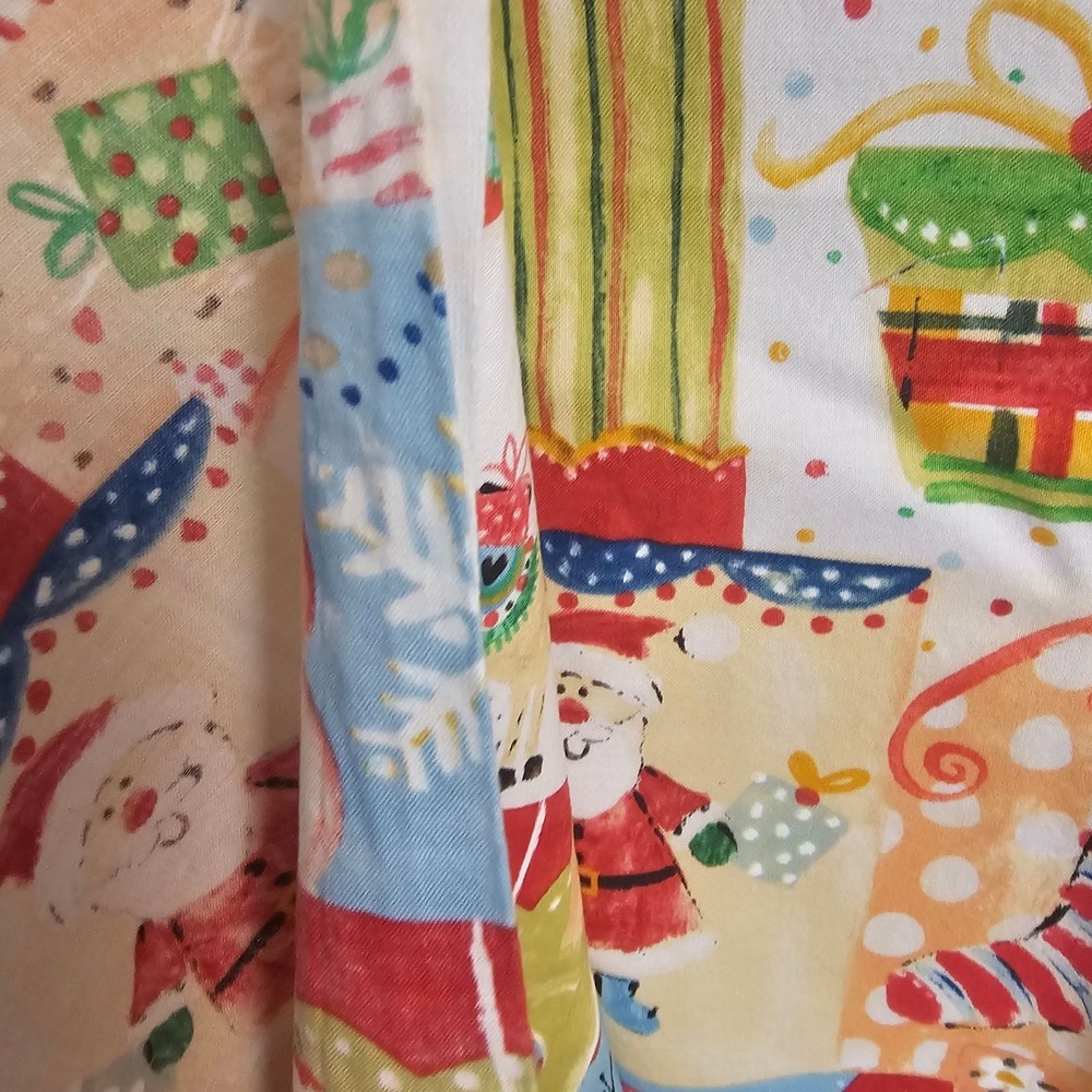 Jane Kitching for Spectrix Christmas Holiday Cotton Fabric 42x58" Santa Snowman - Picture 7 of 15